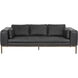 Burr Serbia Black Leather Sofa